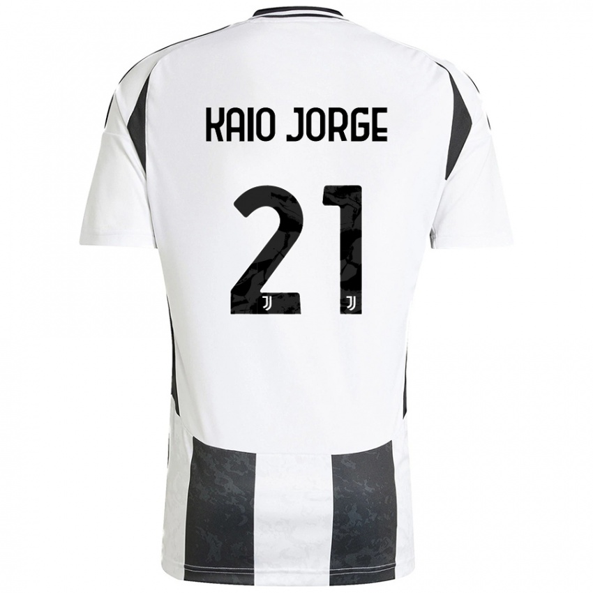 Niño Camiseta Kaio Jorge #21 Blanco Negro 1ª Equipación 2024/25 La Camisa México