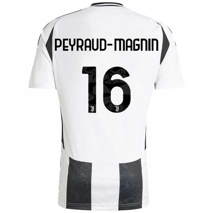 Niño Camiseta Pauline Peyraud-Magnin #16 Blanco Negro 1ª Equipación 2024/25 La Camisa México