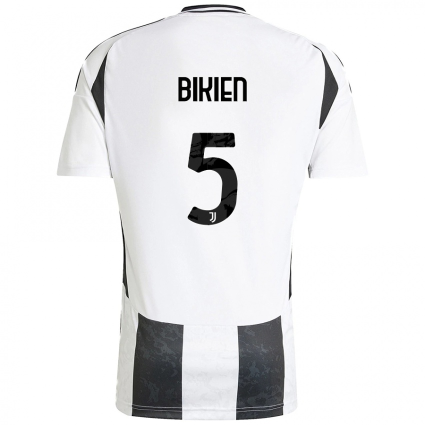 Niño Camiseta Felix Nzouango Bikien #5 Blanco Negro 1ª Equipación 2024/25 La Camisa México