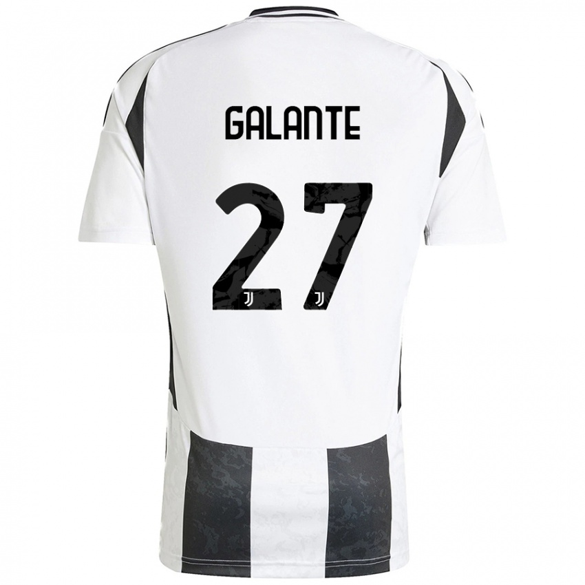 Niño Camiseta Tommaso Galante #27 Blanco Negro 1ª Equipación 2024/25 La Camisa México