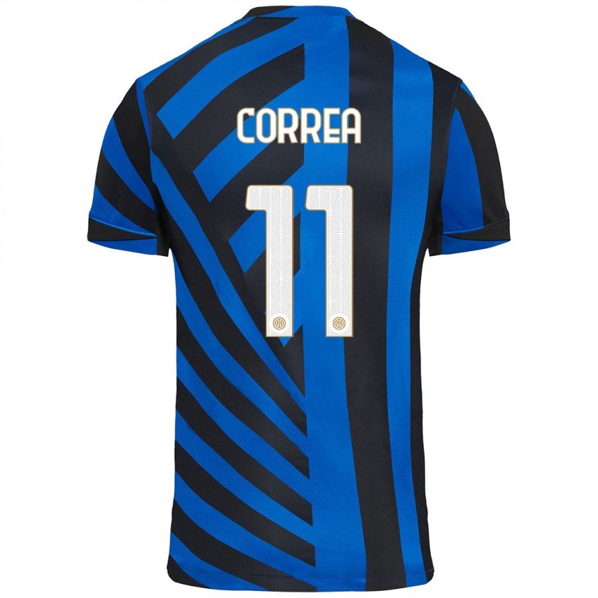 Niño Camiseta Joaquin Correa #11 Azul Negro 1ª Equipación 2024/25 La Camisa México