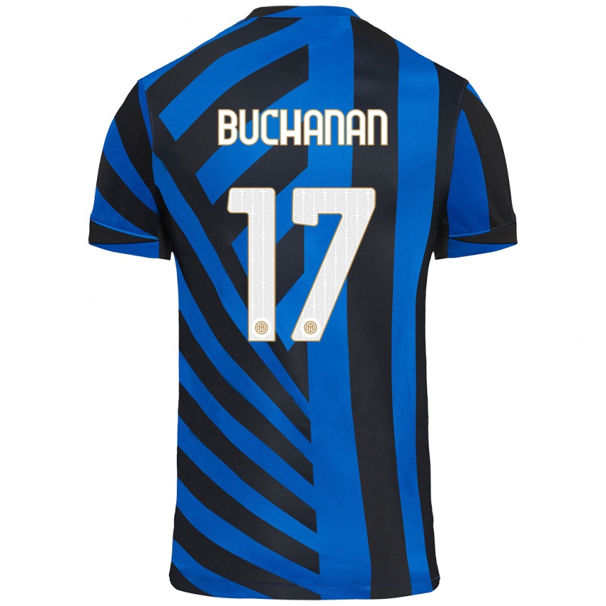 Niño Camiseta Tajon Buchanan #17 Azul Negro 1ª Equipación 2024/25 La Camisa México