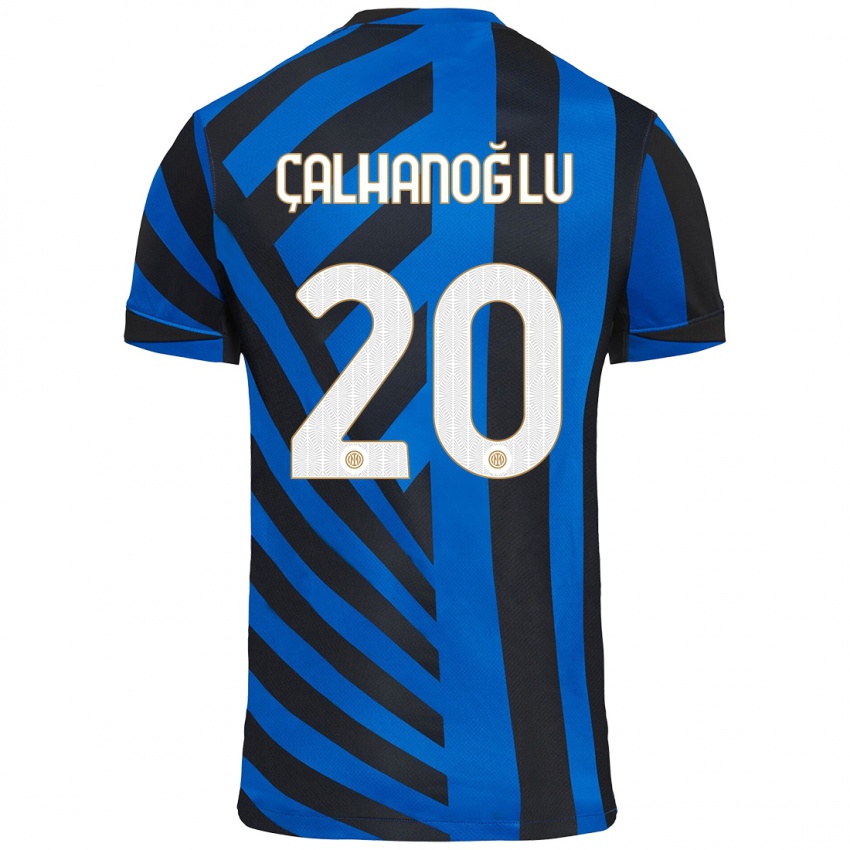 Niño Camiseta Hakan Calhanoglu #20 Azul Negro 1ª Equipación 2024/25 La Camisa México