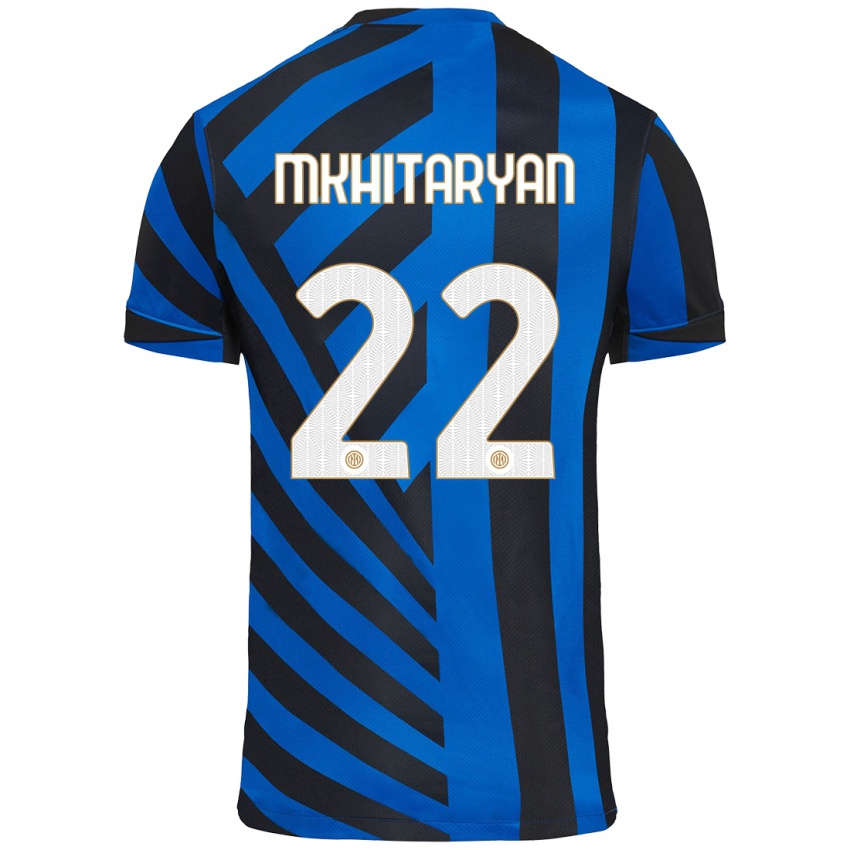 Niño Camiseta Henrikh Mkhitaryan #22 Azul Negro 1ª Equipación 2024/25 La Camisa México