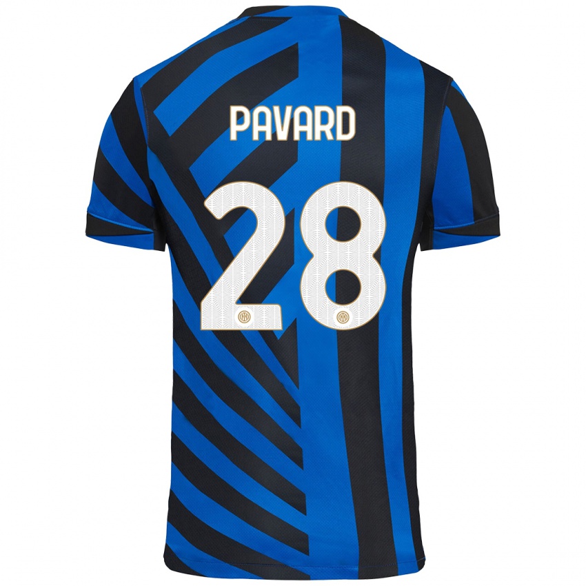 Niño Camiseta Benjamin Pavard #28 Azul Negro 1ª Equipación 2024/25 La Camisa México