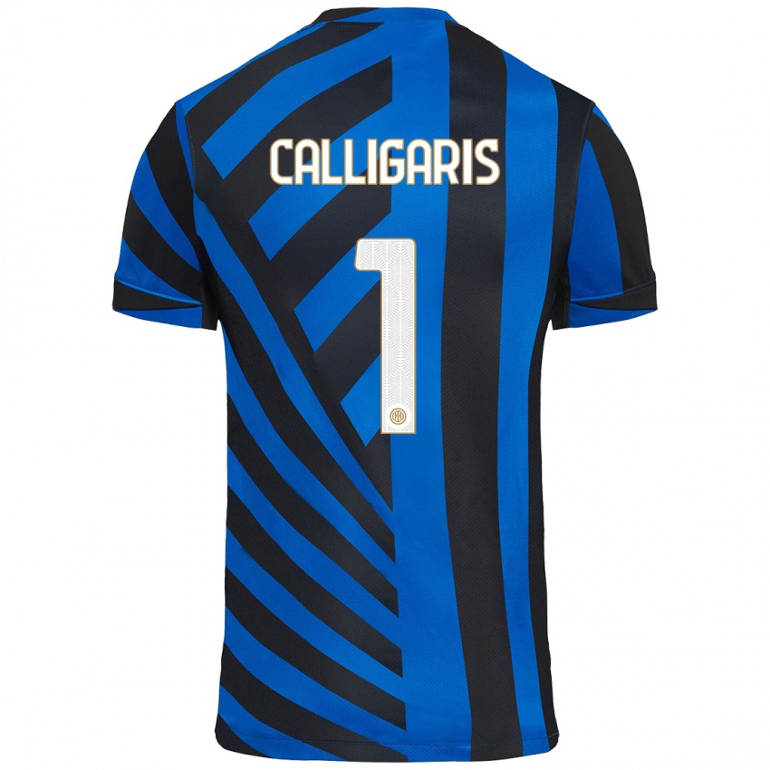 Niño Camiseta Alessandro Calligaris #1 Azul Negro 1ª Equipación 2024/25 La Camisa México