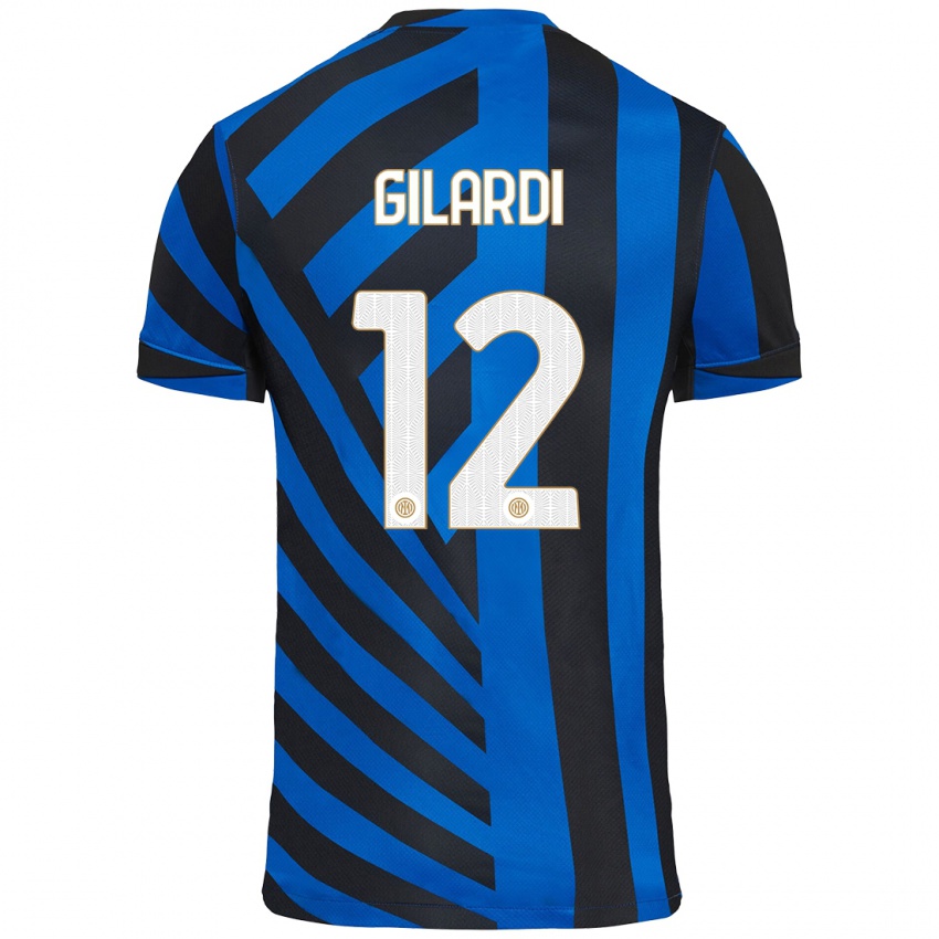 Niño Camiseta Astrid Gilardi #12 Azul Negro 1ª Equipación 2024/25 La Camisa México