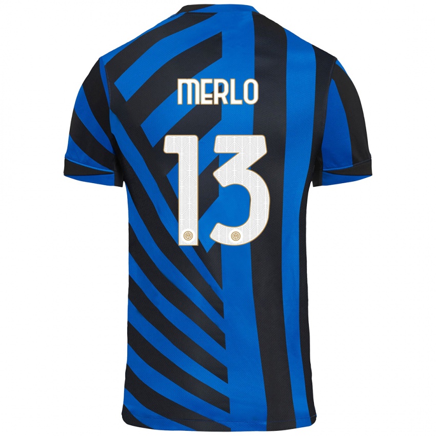 Niño Camiseta Beatrice Merlo #13 Azul Negro 1ª Equipación 2024/25 La Camisa México