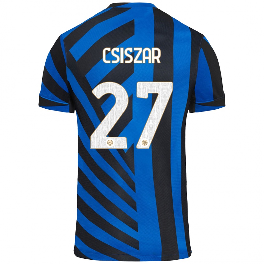 Niño Camiseta Henrietta Csiszar #27 Azul Negro 1ª Equipación 2024/25 La Camisa México