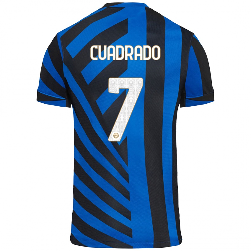 Niño Camiseta Juan Cuadrado #7 Azul Negro 1ª Equipación 2024/25 La Camisa México