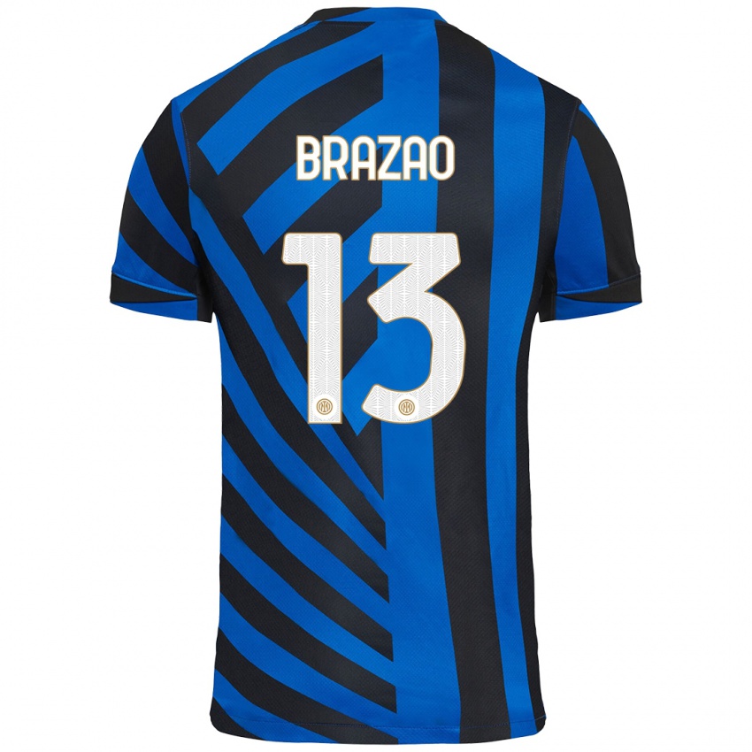 Niño Camiseta Gabriel Brazao #13 Azul Negro 1ª Equipación 2024/25 La Camisa México