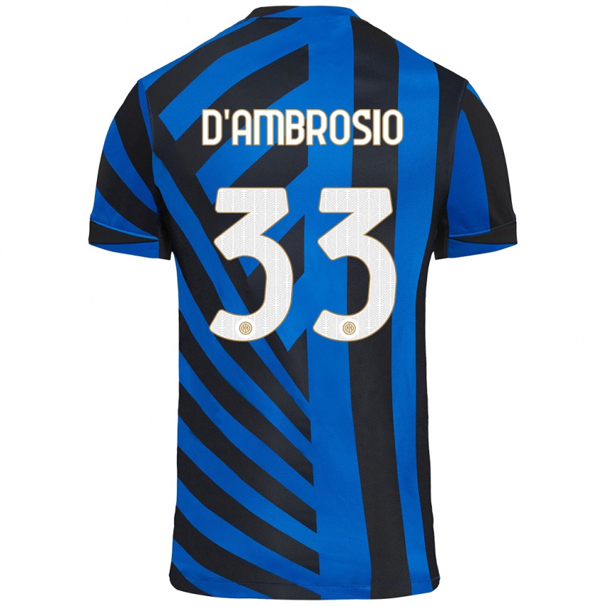 Niño Camiseta Danilo D'ambrosio #33 Azul Negro 1ª Equipación 2024/25 La Camisa México