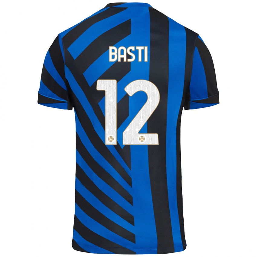 Niño Camiseta Matteo Basti #12 Azul Negro 1ª Equipación 2024/25 La Camisa México