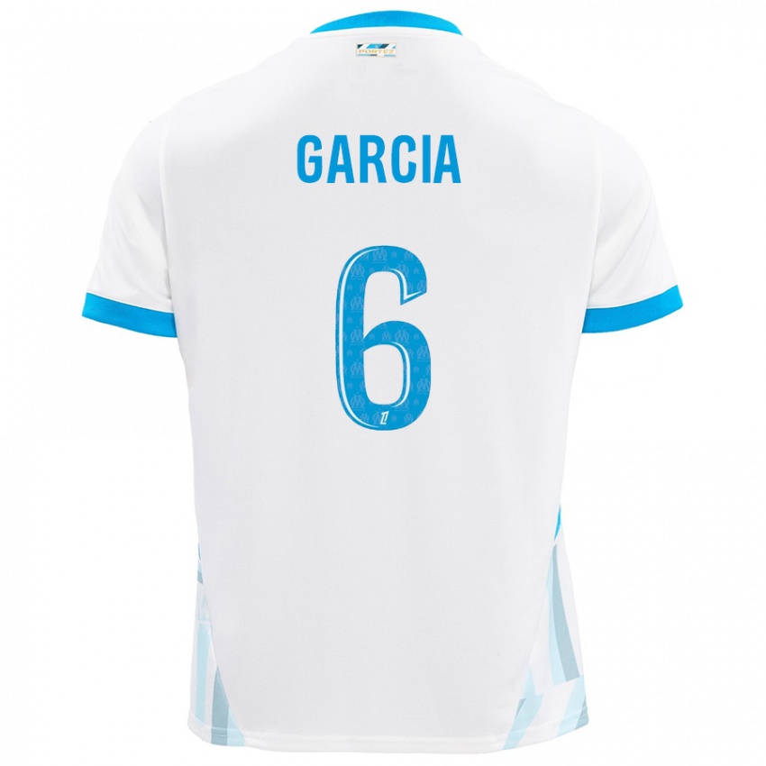 Niño Camiseta Ulisses Garcia #6 Blanco Azul Cielo 1ª Equipación 2024/25 La Camisa México