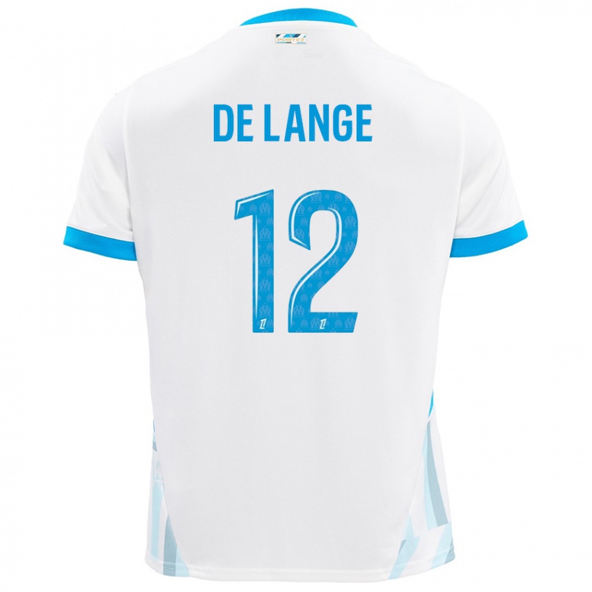 Niño Camiseta Jeffrey De Lange #12 Blanco Azul Cielo 1ª Equipación 2024/25 La Camisa México