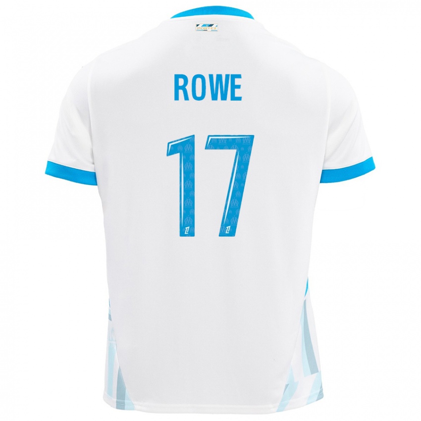 Niño Camiseta Jonathan Rowe #17 Blanco Azul Cielo 1ª Equipación 2024/25 La Camisa México