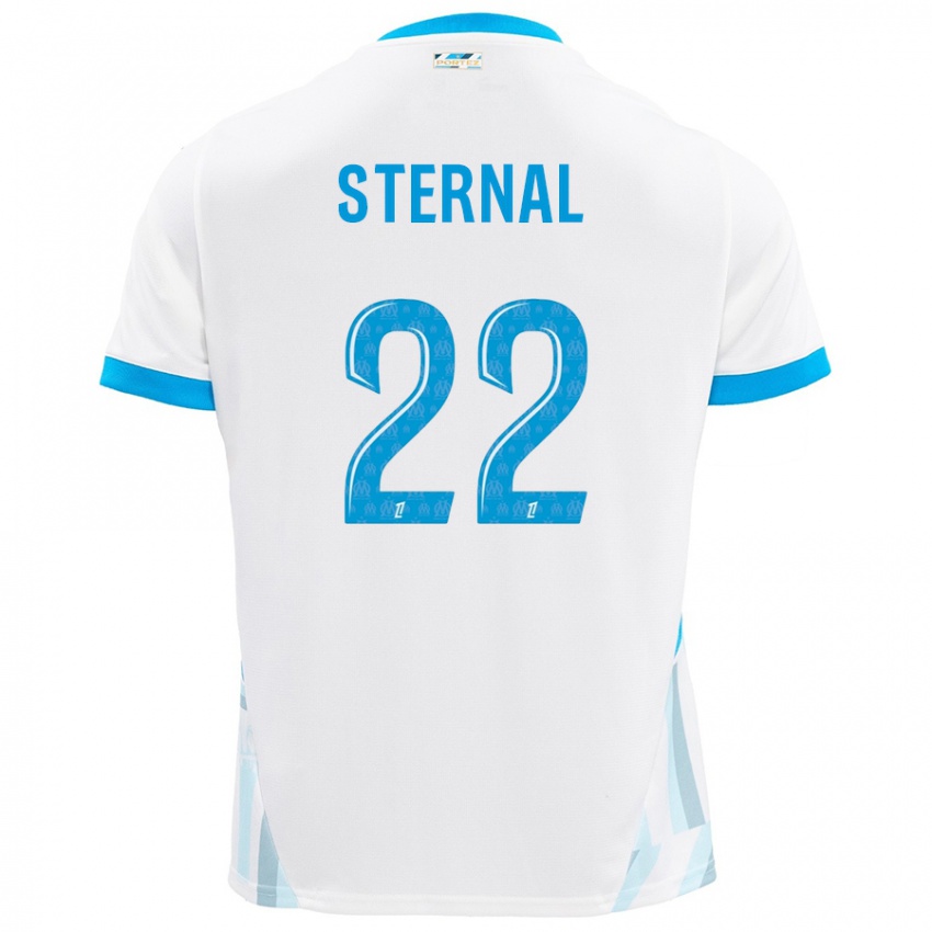 Niño Camiseta Enzo Sternal #22 Blanco Azul Cielo 1ª Equipación 2024/25 La Camisa México