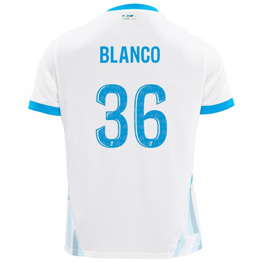 Niño Camiseta Ruben Blanco #36 Blanco Azul Cielo 1ª Equipación 2024/25 La Camisa México