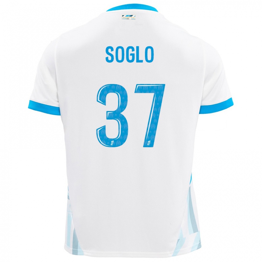 Niño Camiseta Emran Soglo #37 Blanco Azul Cielo 1ª Equipación 2024/25 La Camisa México