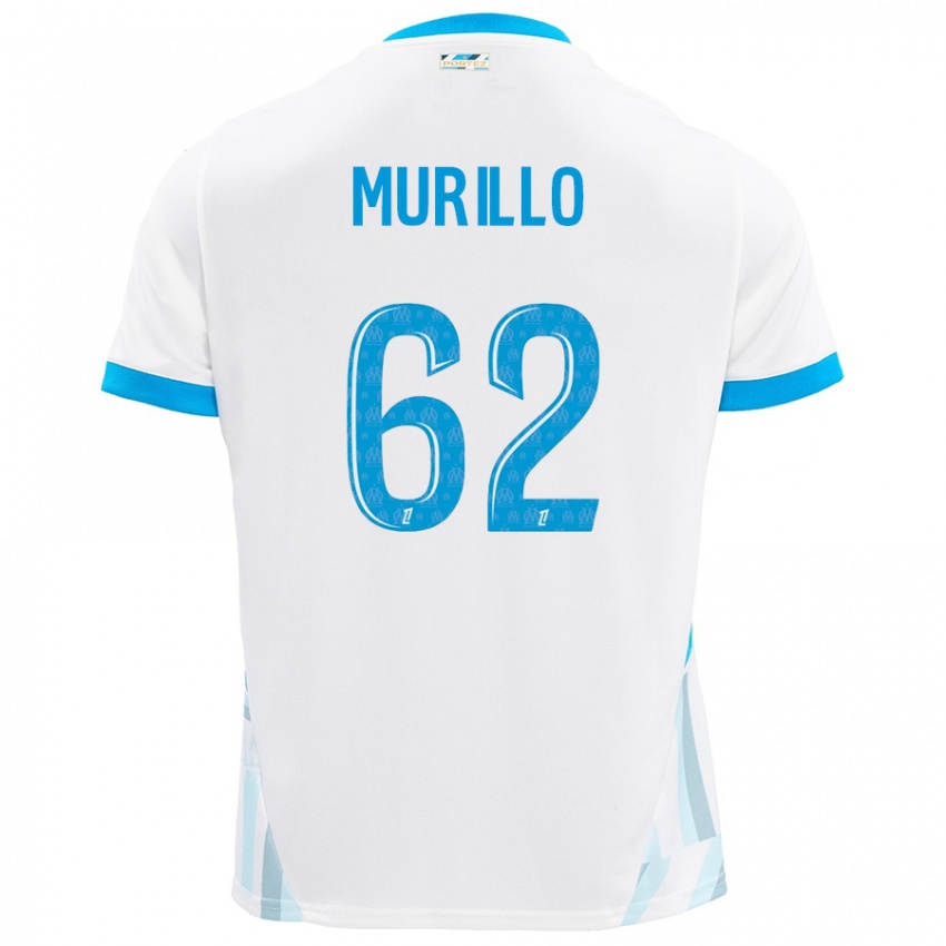 Niño Camiseta Amir Murillo #62 Blanco Azul Cielo 1ª Equipación 2024/25 La Camisa México