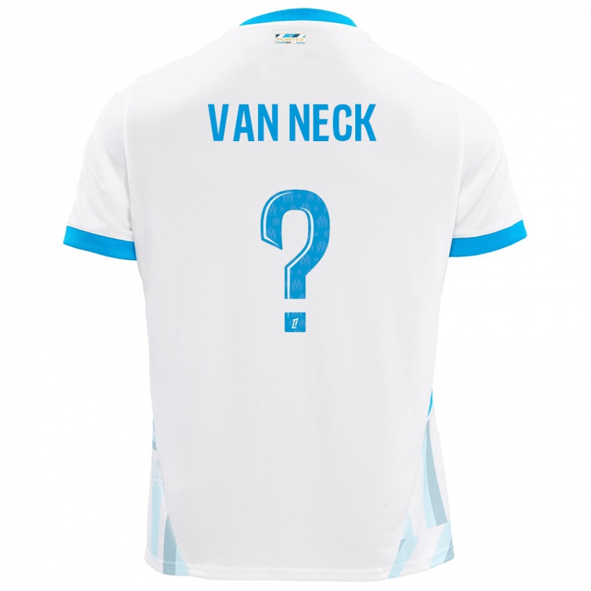 Niño Camiseta Jelle Van Neck #0 Blanco Azul Cielo 1ª Equipación 2024/25 La Camisa México