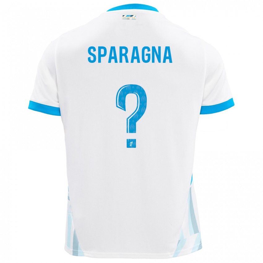 Niño Camiseta Stéphane Sparagna #0 Blanco Azul Cielo 1ª Equipación 2024/25 La Camisa México