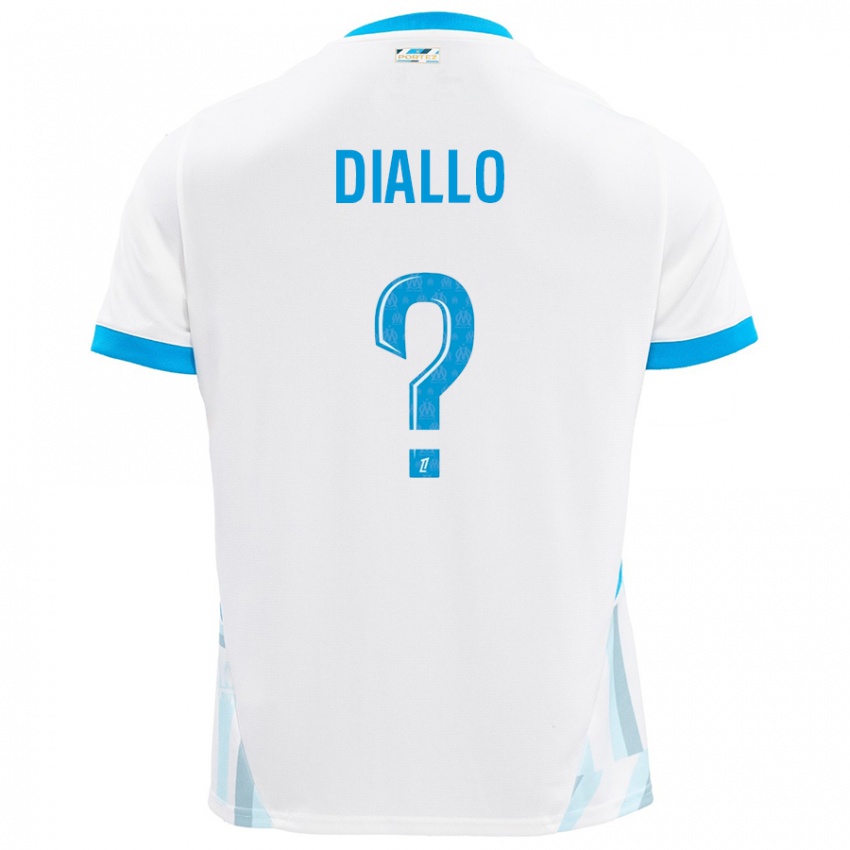 Niño Camiseta Mouhamed Diallo #0 Blanco Azul Cielo 1ª Equipación 2024/25 La Camisa México