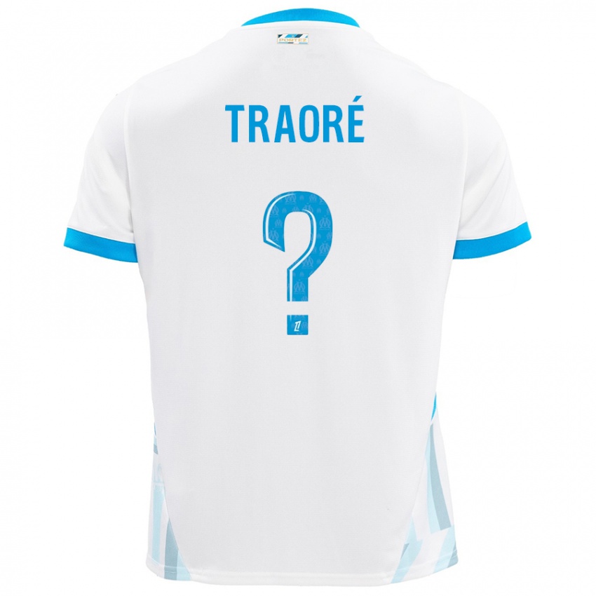 Niño Camiseta Soumaïla Traoré #0 Blanco Azul Cielo 1ª Equipación 2024/25 La Camisa México