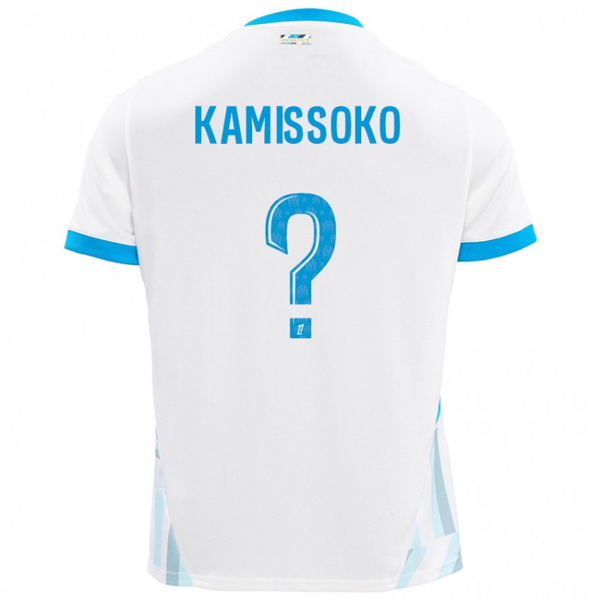 Niño Camiseta Nouhoum Kamissoko #0 Blanco Azul Cielo 1ª Equipación 2024/25 La Camisa México