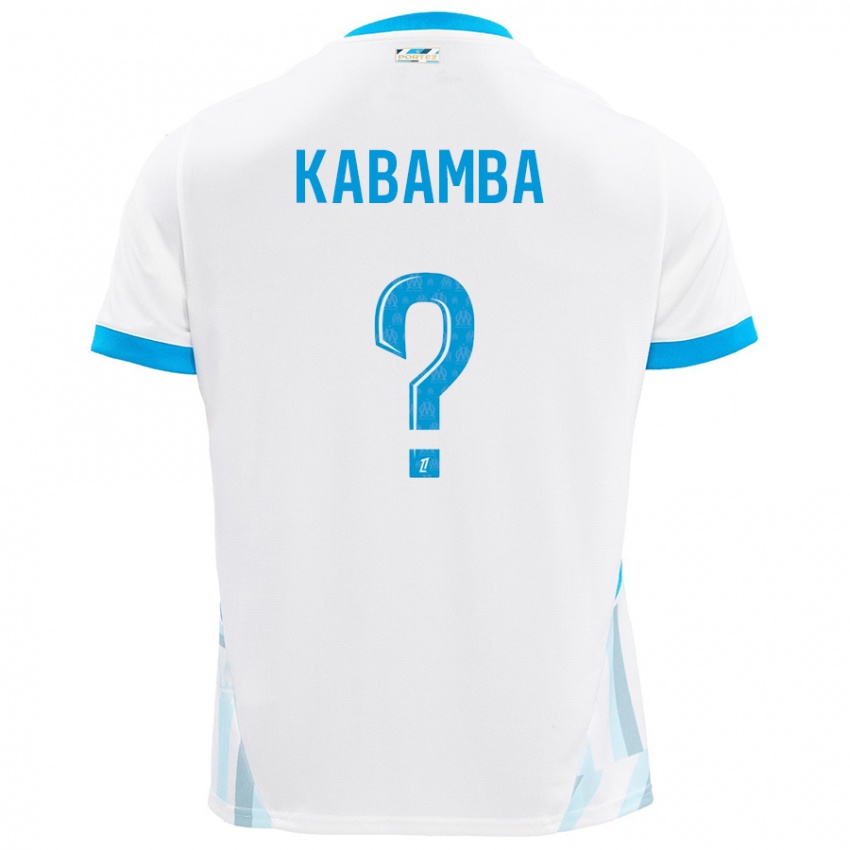 Niño Camiseta Alexis Kabamba #0 Blanco Azul Cielo 1ª Equipación 2024/25 La Camisa México