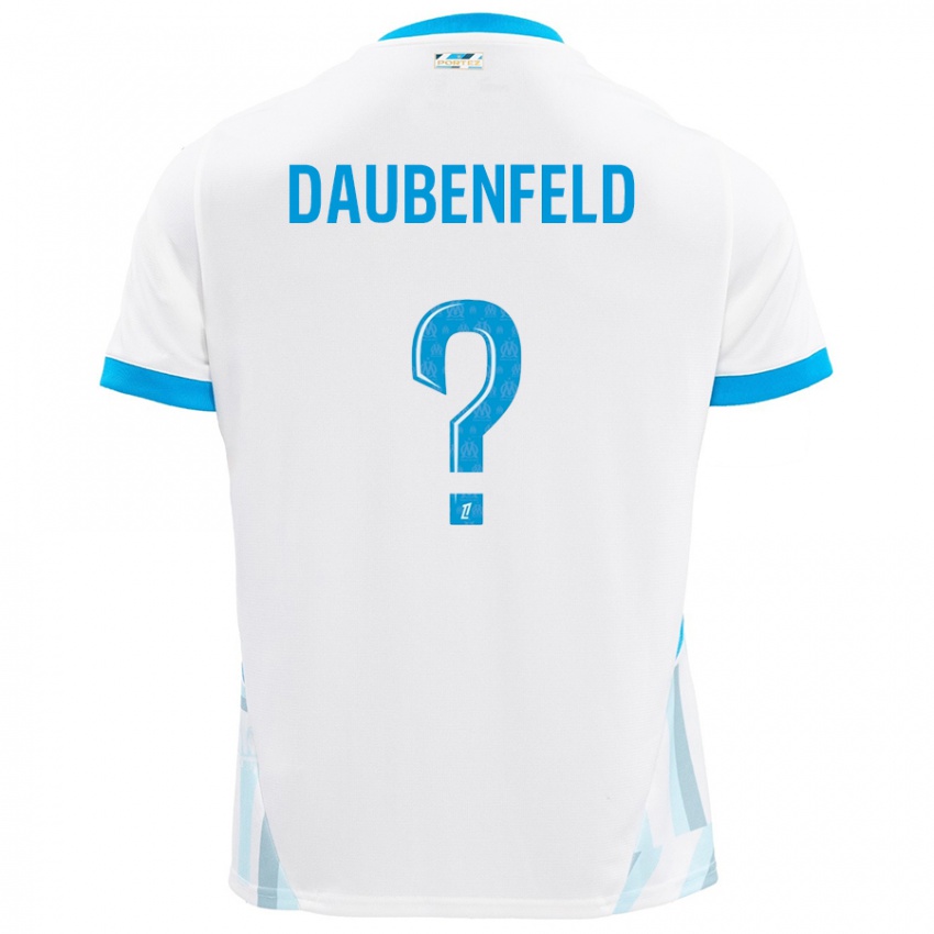 Niño Camiseta Lucas Daubenfeld #0 Blanco Azul Cielo 1ª Equipación 2024/25 La Camisa México