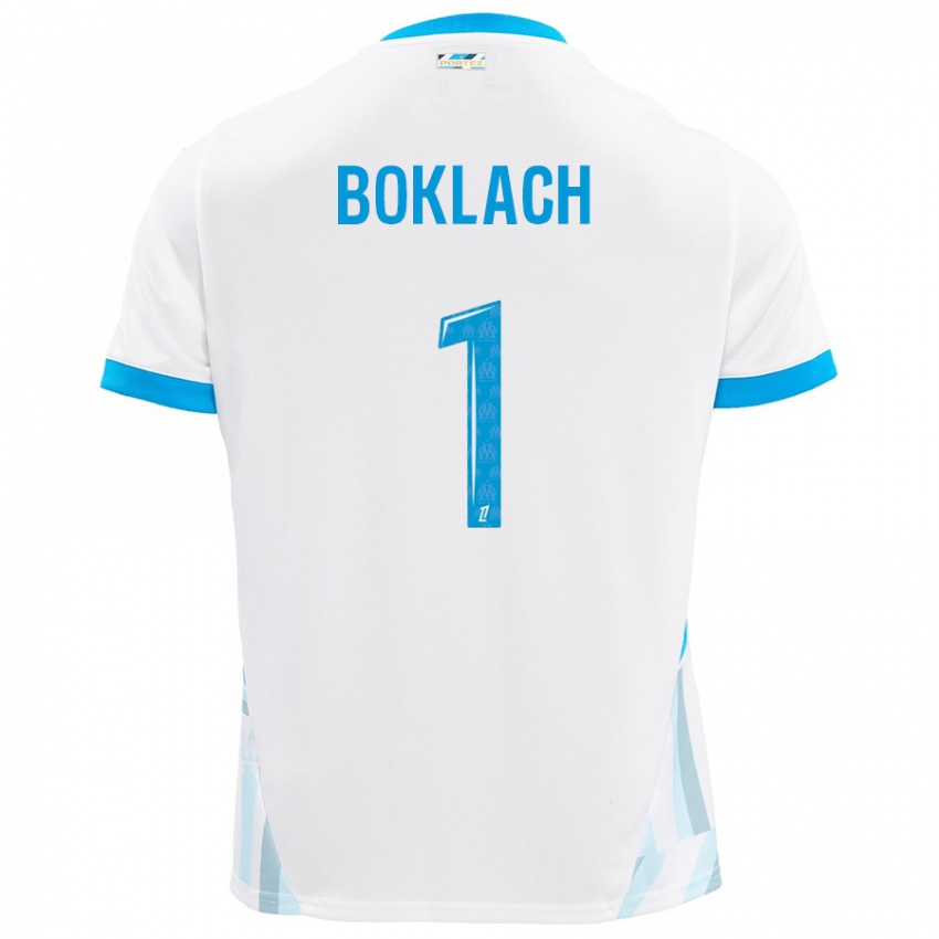 Niño Camiseta Kateryna Boklach #1 Blanco Azul Cielo 1ª Equipación 2024/25 La Camisa México