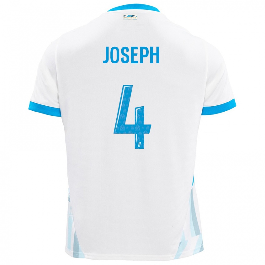 Niño Camiseta Tabita Joseph #4 Blanco Azul Cielo 1ª Equipación 2024/25 La Camisa México