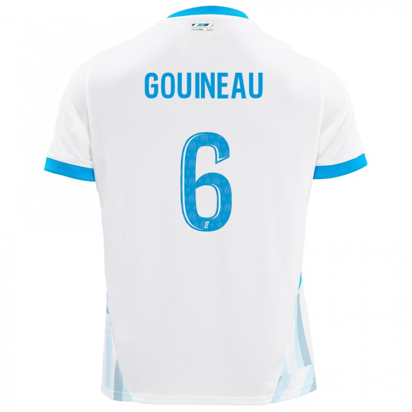 Niño Camiseta Coline Gouineau #6 Blanco Azul Cielo 1ª Equipación 2024/25 La Camisa México