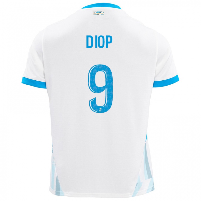 Niño Camiseta Mama Diop #9 Blanco Azul Cielo 1ª Equipación 2024/25 La Camisa México