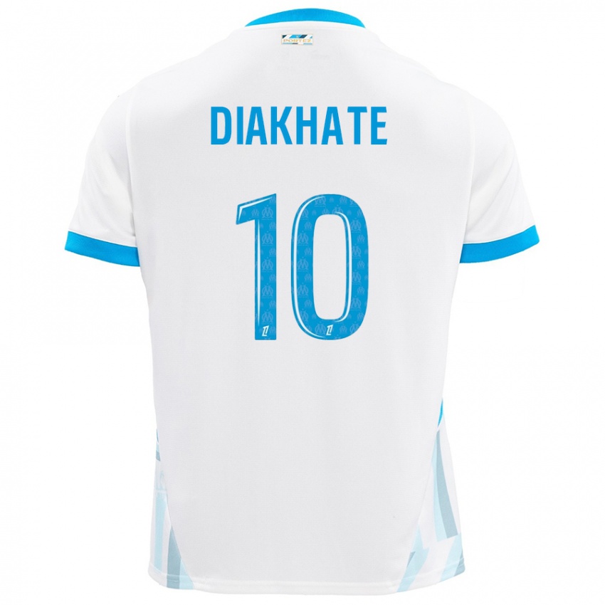 Niño Camiseta Ndeye Awa Diakhaté #10 Blanco Azul Cielo 1ª Equipación 2024/25 La Camisa México