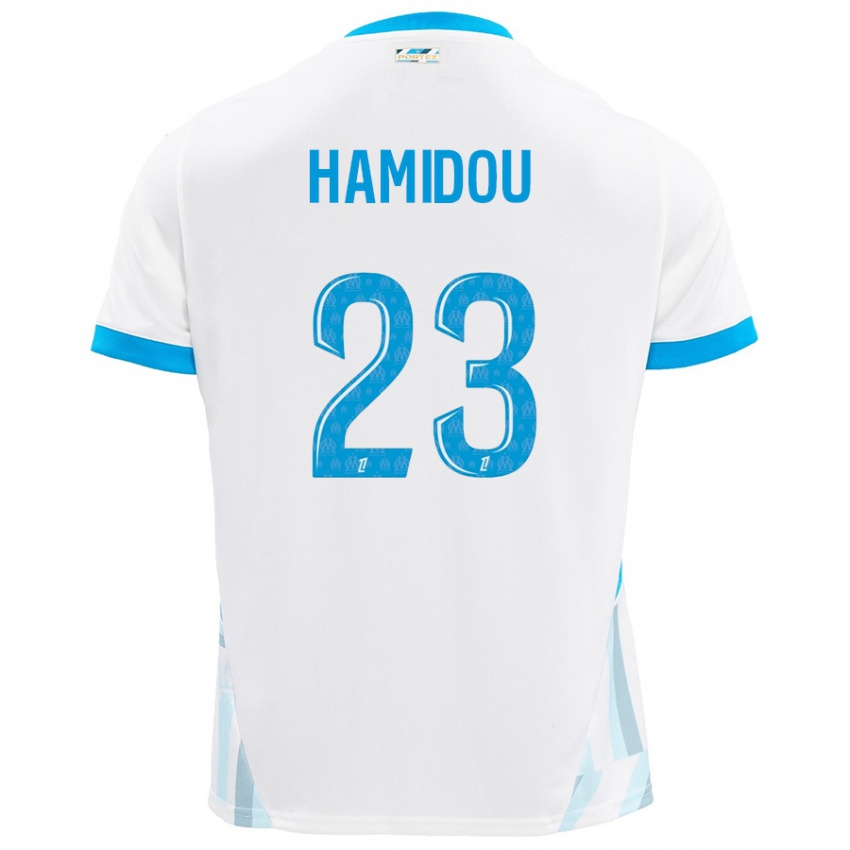 Niño Camiseta Jamila Hamidou #23 Blanco Azul Cielo 1ª Equipación 2024/25 La Camisa México