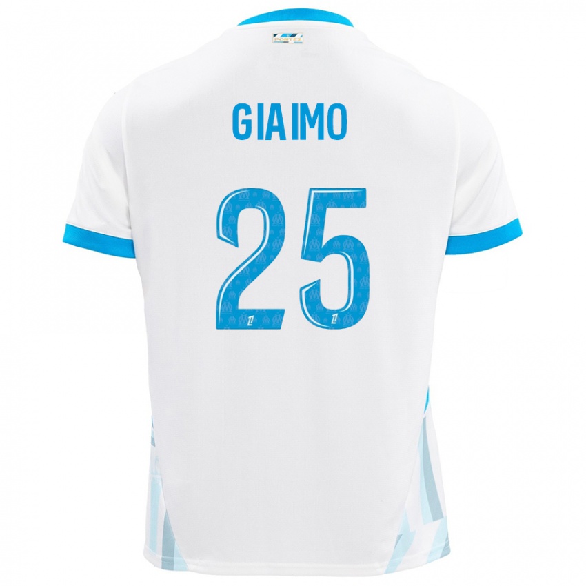 Niño Camiseta Carla Giaimo #25 Blanco Azul Cielo 1ª Equipación 2024/25 La Camisa México