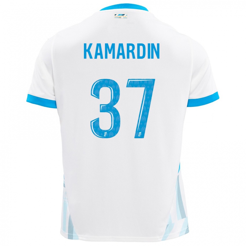 Niño Camiseta Aaron Kamardin #37 Blanco Azul Cielo 1ª Equipación 2024/25 La Camisa México