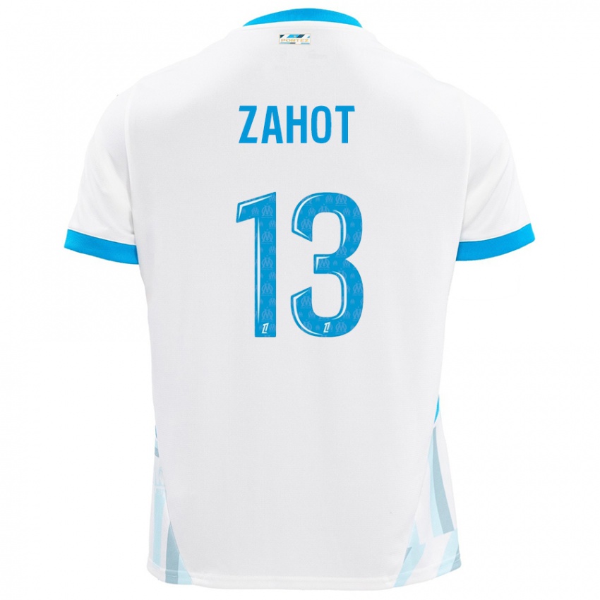 Niño Camiseta Sarah Zahot #13 Blanco Azul Cielo 1ª Equipación 2024/25 La Camisa México