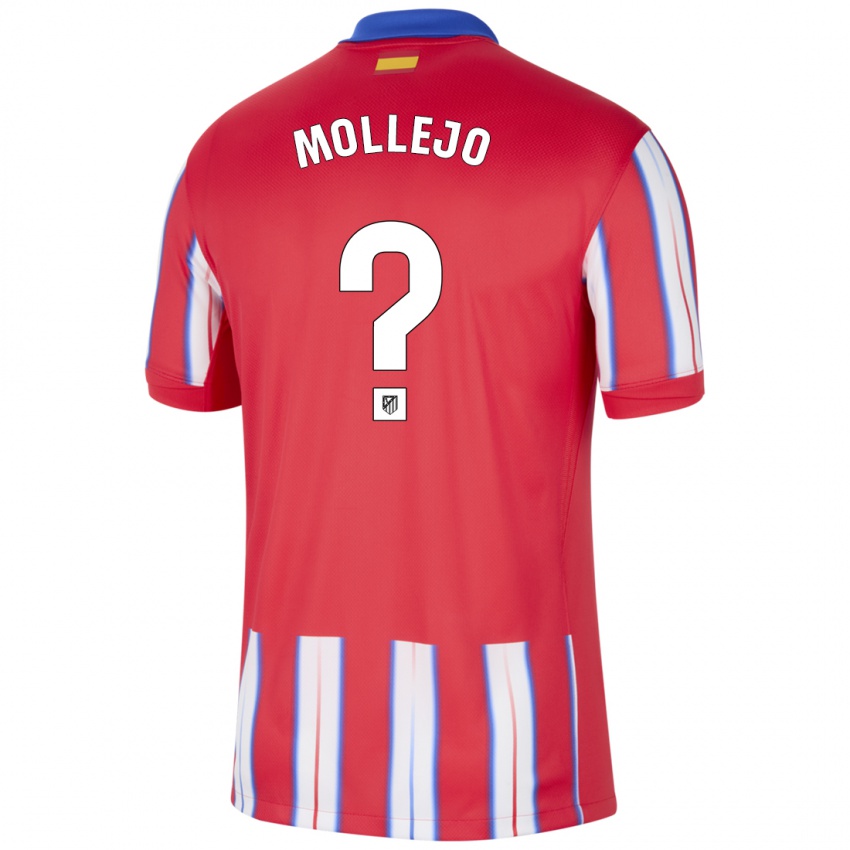 Niño Camiseta Victor Mollejo #0 Rojo Blanco Azul 1ª Equipación 2024/25 La Camisa México