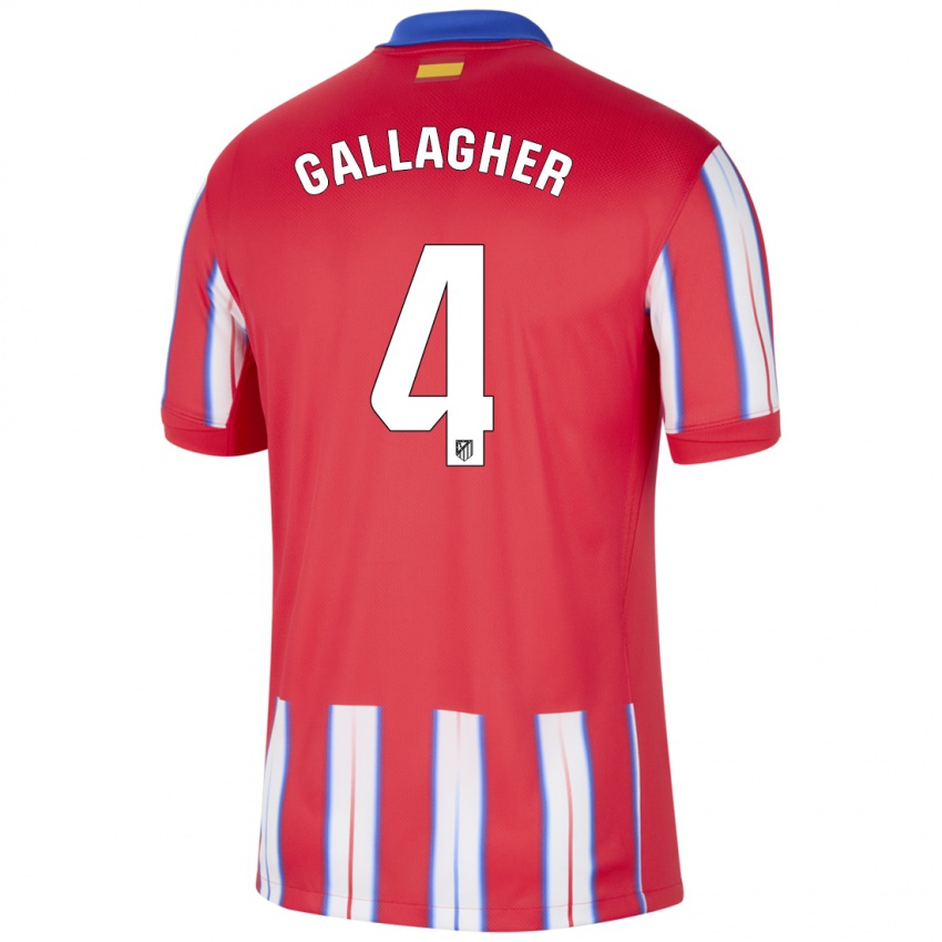 Niño Camiseta Conor Gallagher #4 Rojo Blanco Azul 1ª Equipación 2024/25 La Camisa México