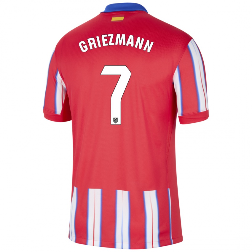 Niño Camiseta Antoine Griezmann #7 Rojo Blanco Azul 1ª Equipación 2024/25 La Camisa México