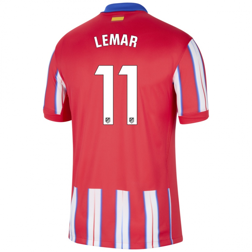 Niño Camiseta Thomas Lemar #11 Rojo Blanco Azul 1ª Equipación 2024/25 La Camisa México