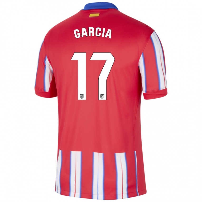 Niño Camiseta Gaby García #17 Rojo Blanco Azul 1ª Equipación 2024/25 La Camisa México