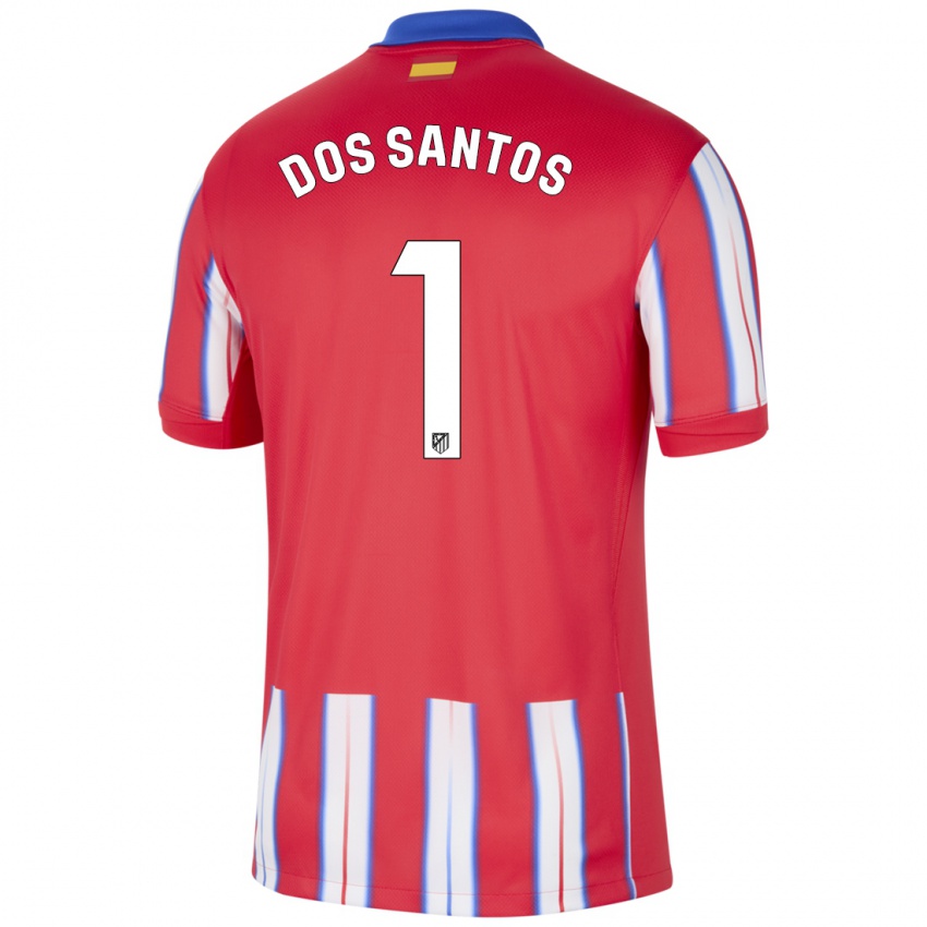 Niño Camiseta Alex Dos Santos #1 Rojo Blanco Azul 1ª Equipación 2024/25 La Camisa México