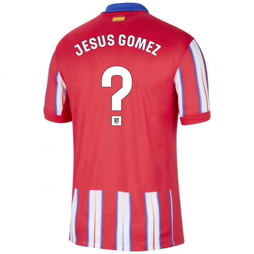 Niño Camiseta Jesus Gomez #0 Rojo Blanco Azul 1ª Equipación 2024/25 La Camisa México