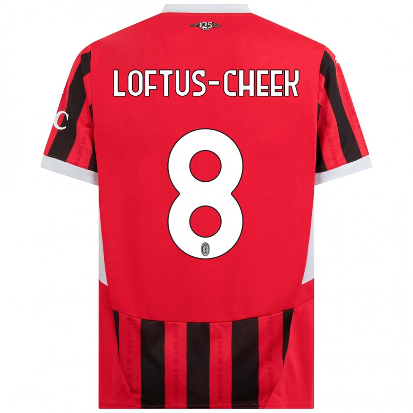 Niño Camiseta Ruben Loftus-Cheek #8 Rojo Negro 1ª Equipación 2024/25 La Camisa México