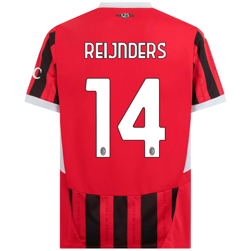 Niño Camiseta Tijjani Reijnders #14 Rojo Negro 1ª Equipación 2024/25 La Camisa México