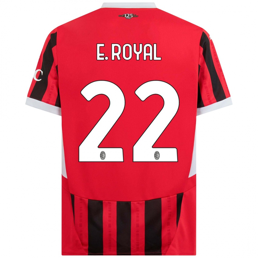 Niño Camiseta Emerson Royal #22 Rojo Negro 1ª Equipación 2024/25 La Camisa México